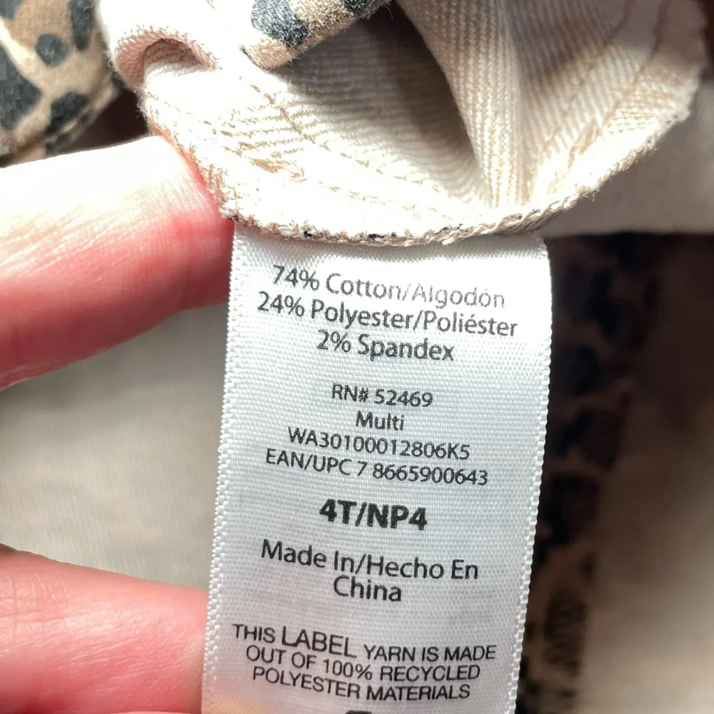 (2) Wonder NationToddler Girls' Jumper Dress Size 4T Tie Dye/Cheetah‎ dress